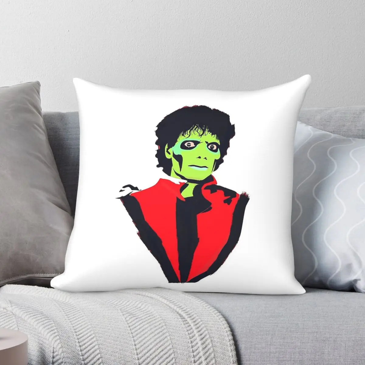 Thriller Zombie Halloween Pillowcase Polyester Linen Velvet Printed Zip Decor Car Cushion Cover 45x45
