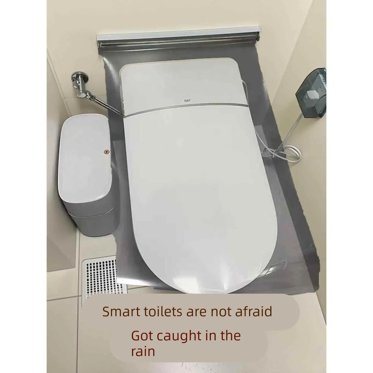 

Smart Toilet Cover Waterproof Shower Protection Thickened Dustproof Universal Toilet Lid Cover Home Bathroom Accessories