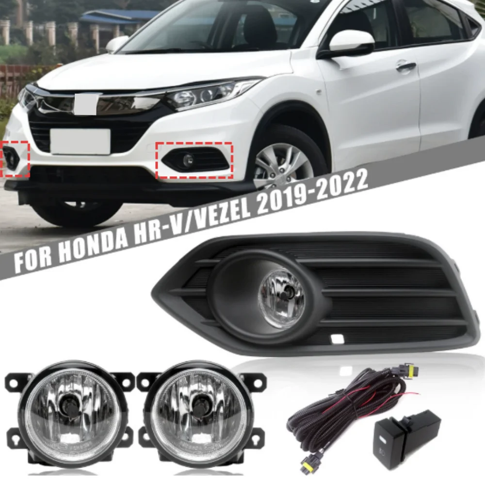 

For Honda VEZEL 2019-2022 car front bumper halogen fog lamp assembly kit