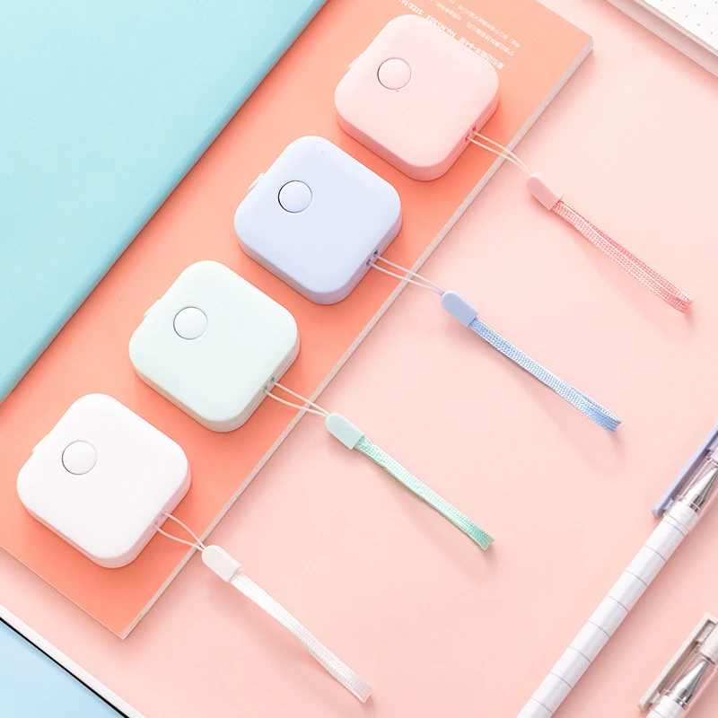 1pc Soft Rulers Candy Color Portable Portable 60inch 150CM Retractable Tapeline School Stationery Measuring Drawing Tool