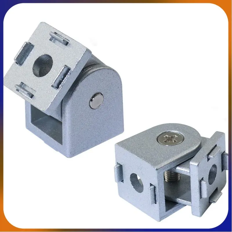 Zinc Alloy Flexible Pivot Joint  Aluminum Extrusion Profile 2020 3030 4040 Aluminum Profile Right Angle Arbitrary Connector