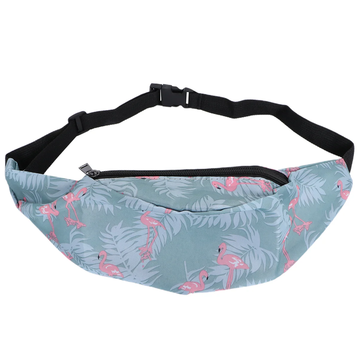 1 قطعة الخصر الرياضية المقاومة للماء السماء الزرقاء خفيفة الوزن دائم أكسفورد القماش الجري المشي لمسافات طويلة السفر في الهواء الطلق حزمة مراوح مرنة