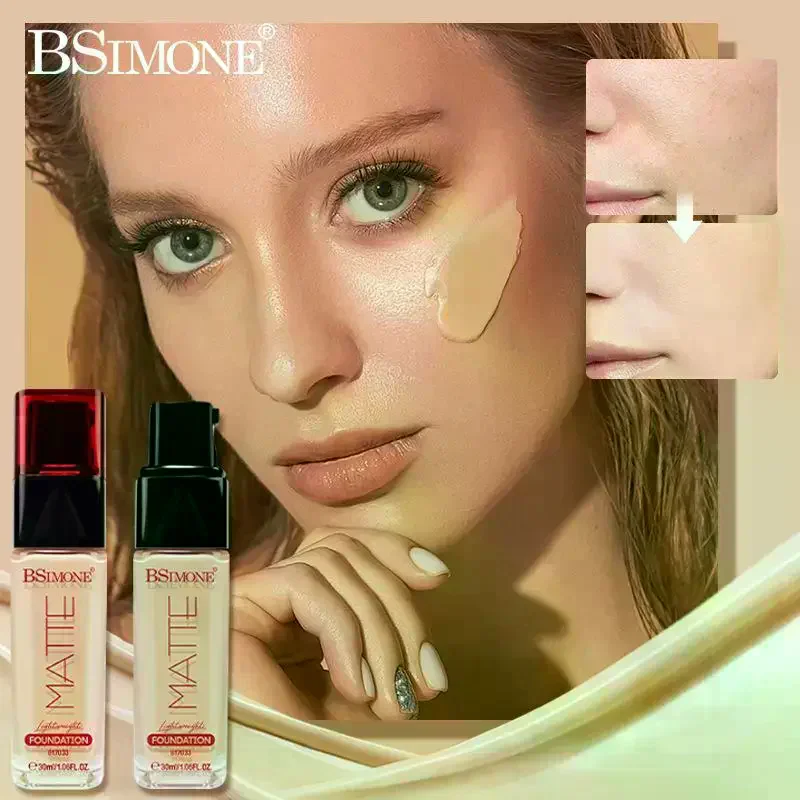 BSIMONE Multi-Use Foundation Long-lasting Matte Waterproof Oil Hight Full Coverage Highlight And Retouch Face Makeup For Women
