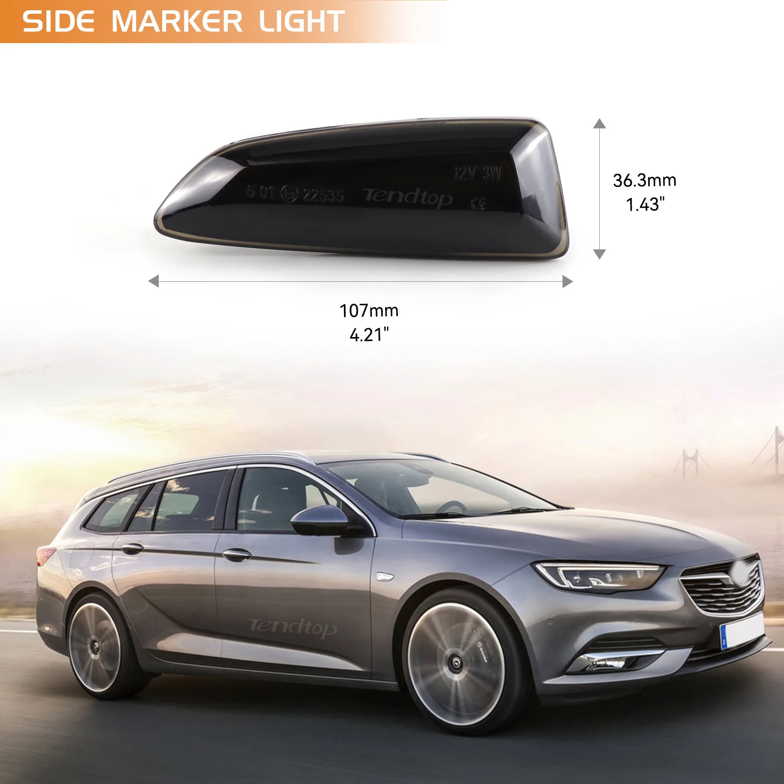 For Opel Astra J K Crossland X Grandland Insignia B Zafira C LED Dynamic Turn Signal Light Side Marker Blinker Repeater Lamp