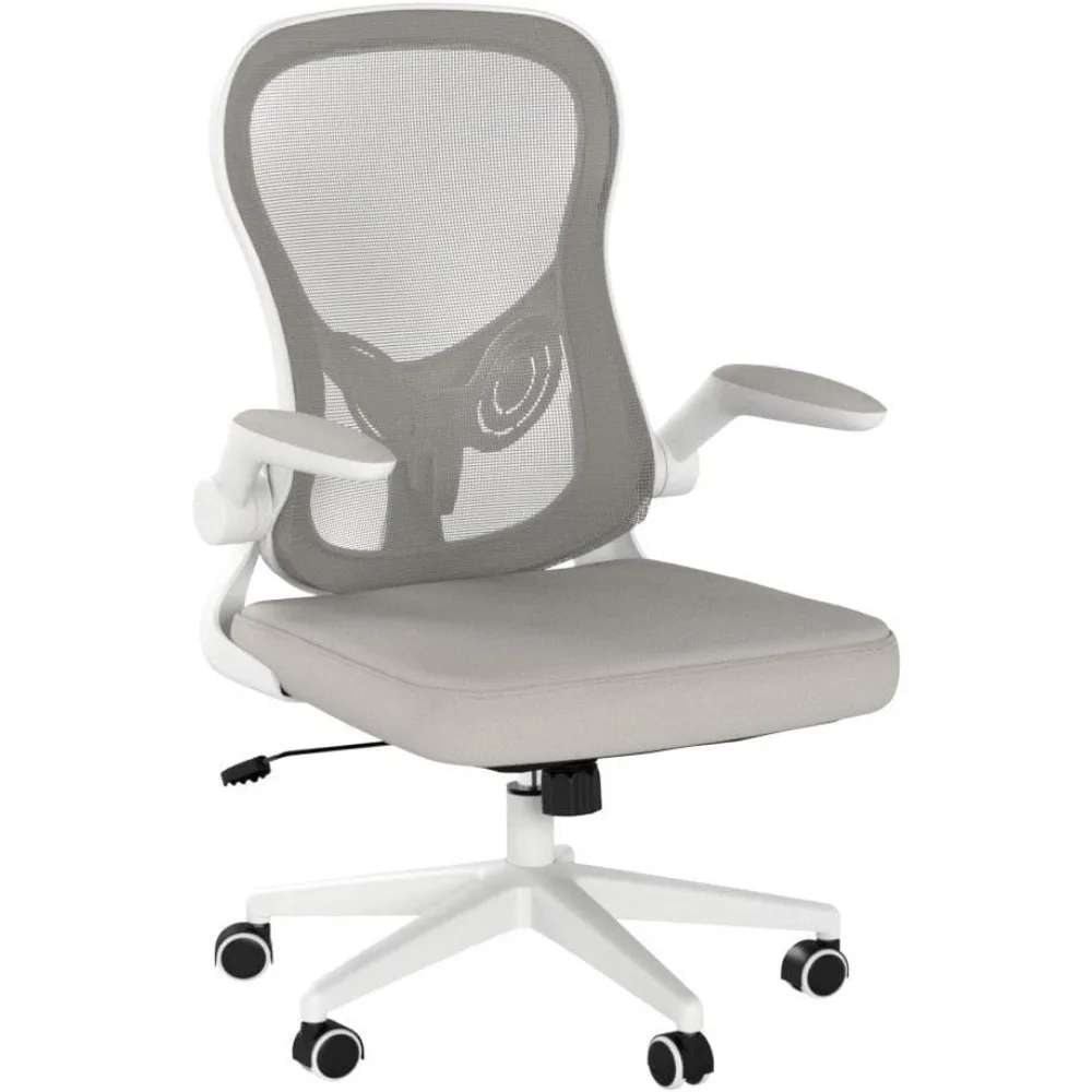 Office Chair Ergonomic Desk Chair, Office Desk Chairs with PU Silent Wheels, Breathable Mesh Computer Chair