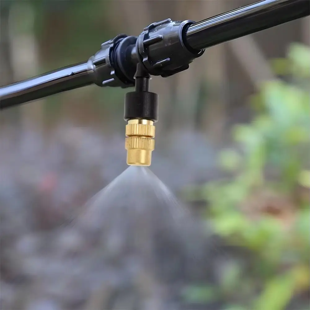 10Pcs Adjustable Spray Misting Nozzles Atomizing Design Brass Construction Garden Sprinklers 4/7mm Hose Irrigation Sprayers