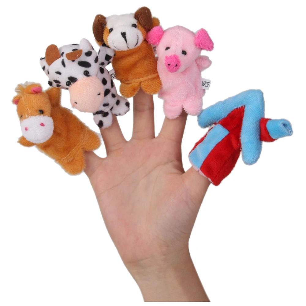 Poupées de doigts d'animaux de la ferme, jouets pour enfants, 10 pièces