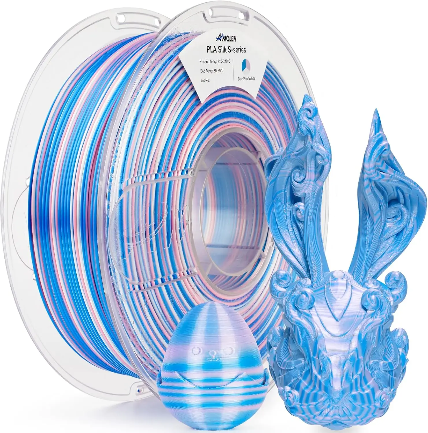 

Блестящая разноцветная PLA-нить 1,75 мм, быстрая смена цвета для 3D-принтеров FDM, синий, розовый, белый, 1 кг