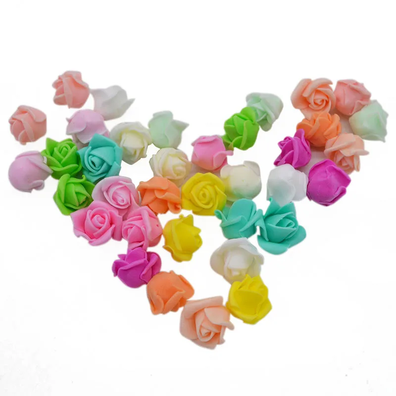 50/100 Stück 2 cm Mini-Schaumstoffrosen für Bären, künstliche Blütenköpfe, DIY-Bastelgeschenke, Geschenkbox, Hochzeitsfeier, dekorativer Kranz, Heimdekoration – Detail 5