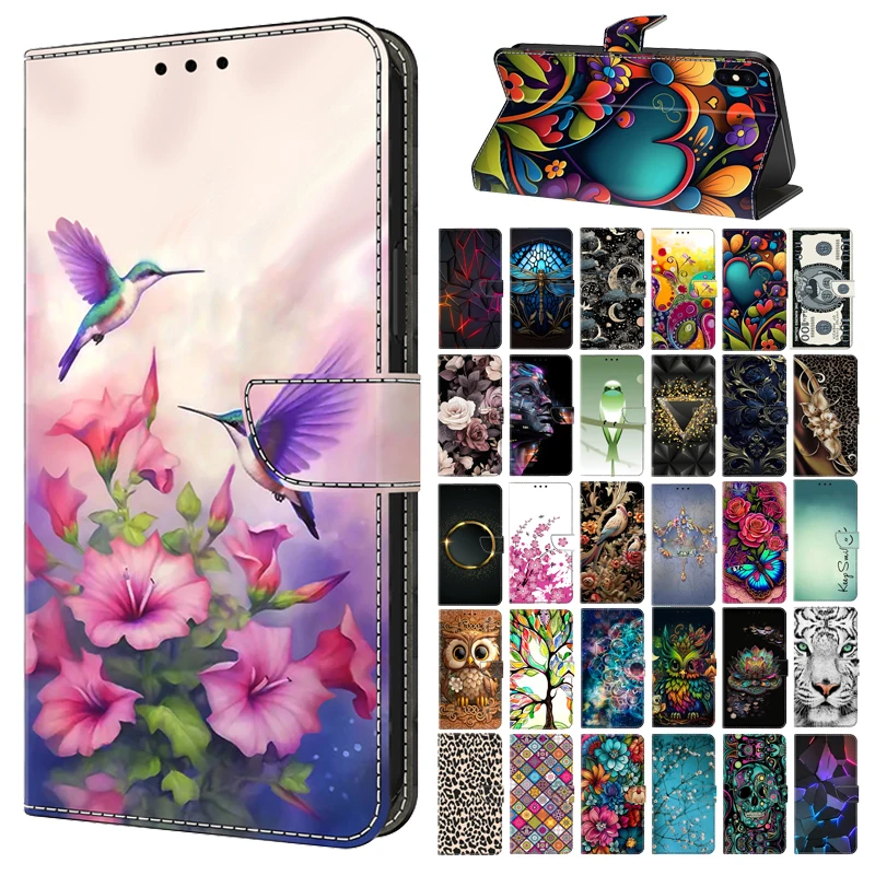 A15 SM- A155F Painted Wallet Case For Samsung Galaxy A15 Leather Phone Cover For SamsungA15 A 15 5G Stand Book Cases Funda Coque