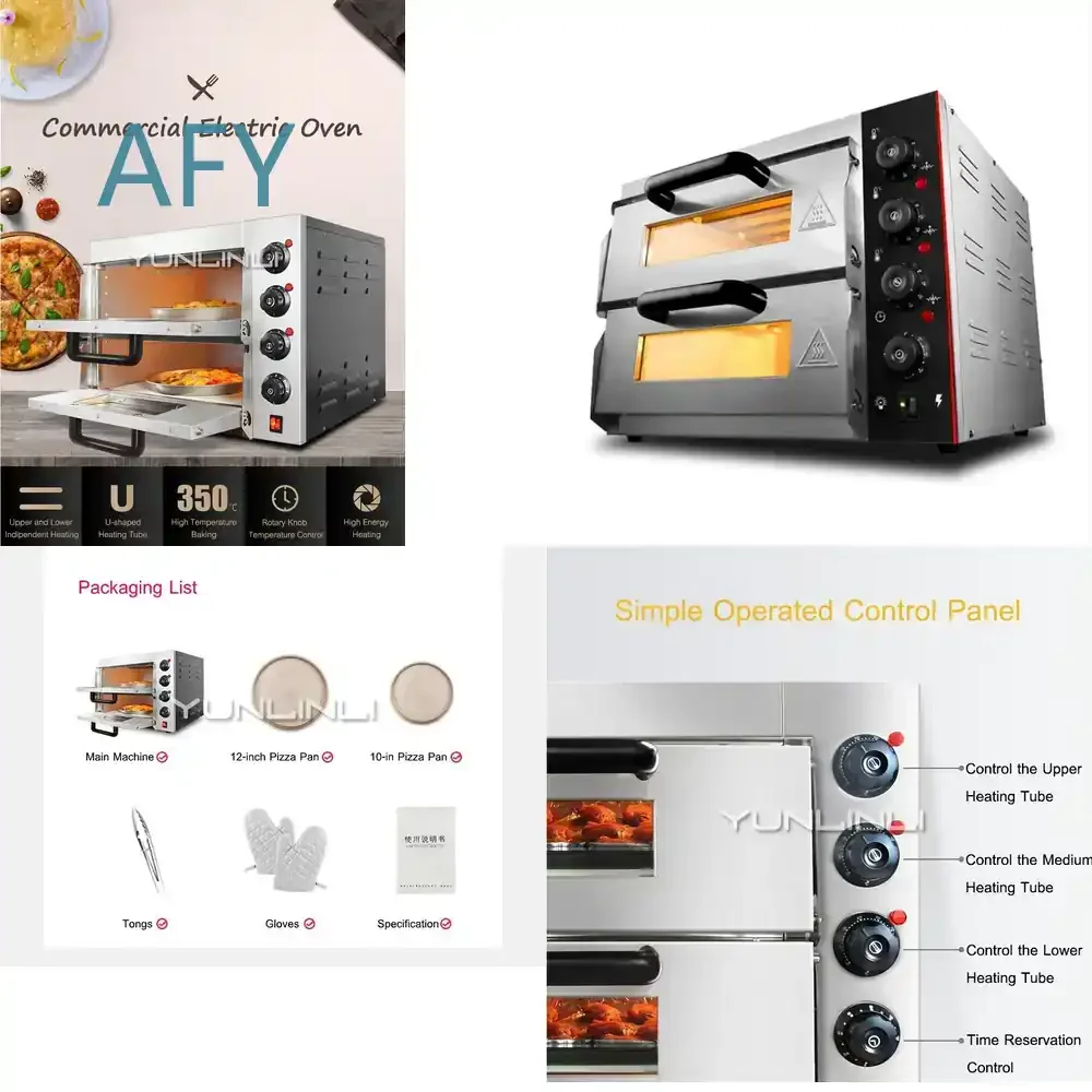Electric Baking Machine Double Layer Oven for YUNLINLI Multifunction Roaster Cake Chicken Grill Baking Oven for Home Kitchen