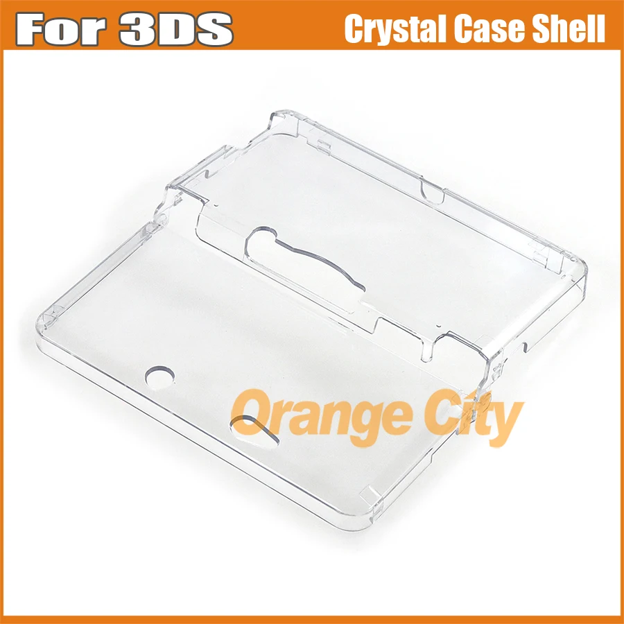 15PCS Transparent Crystal Case Shell Clear Hard Protective Case Cover For 3DS with Package Box Replacement