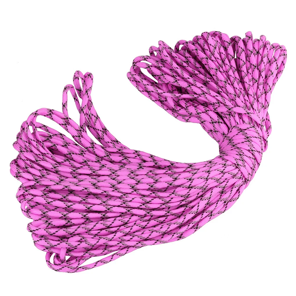 

100m 5mm 7-core Camping Tent Fix Weaving Binding Umbrella Rope Braided Cord Home Outdoor Lifeline