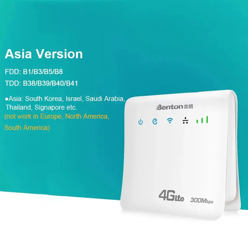 Top AT4 4G LTE Router 300Mbps Unlock Wireless Router with SIM Card Slot WiFi Repeater 4g WiFi Router Modem 32 Users