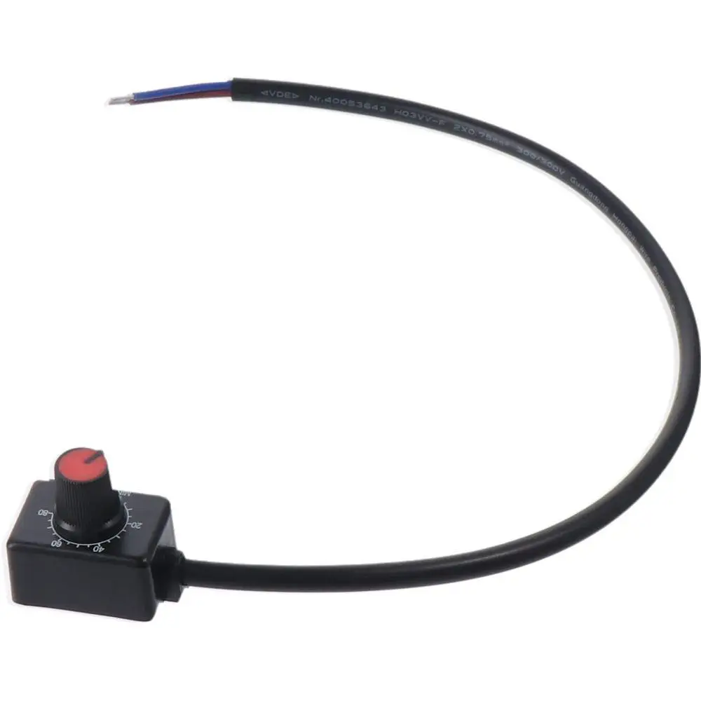 Durable Plastic DC 0/1-10V Knob LED Dimmer Black Red Anti-interference Strobe Dimmer Copper PWM Dimmer with Switch Electrician