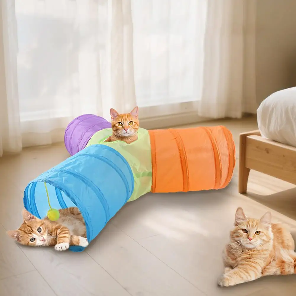 

Cat Tunnel with Wire Skeleton Support High Elastic Steel Wire Frame Cat Tunnel High Elastic Steel Wire Frame Y-shaped for Cats