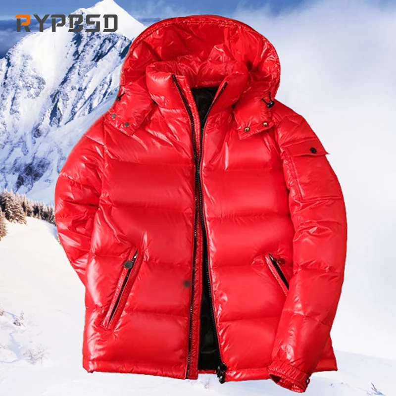 

Men Winter Down Jacket Luxury Brand Thick Warm Windproof White Duck Down Casual Korean Style Outdoor Climbing Hooded Unisex Coat