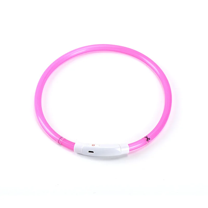 Led Light Dog Collar Detachable Glowing Usb Charging Luminous Leash For Pet Dogs Products Usb Charge Luminous Pet Accessories