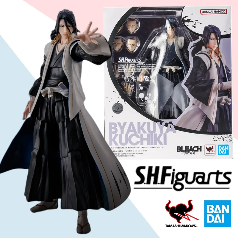 

Original Bandai Anime Action Figure BLEACH SHFiguarts Kuchiki Byakuya Finished Model Kit Collection Toy Gift for Children Kids