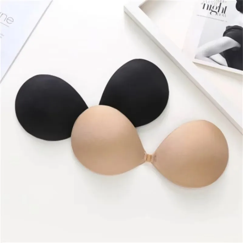 Women's Bra Invisible Push Up Bra Sexy Sujetador Self-Adhesive Silicone Seamless Front Closure Sticky Backless Strapless Bra