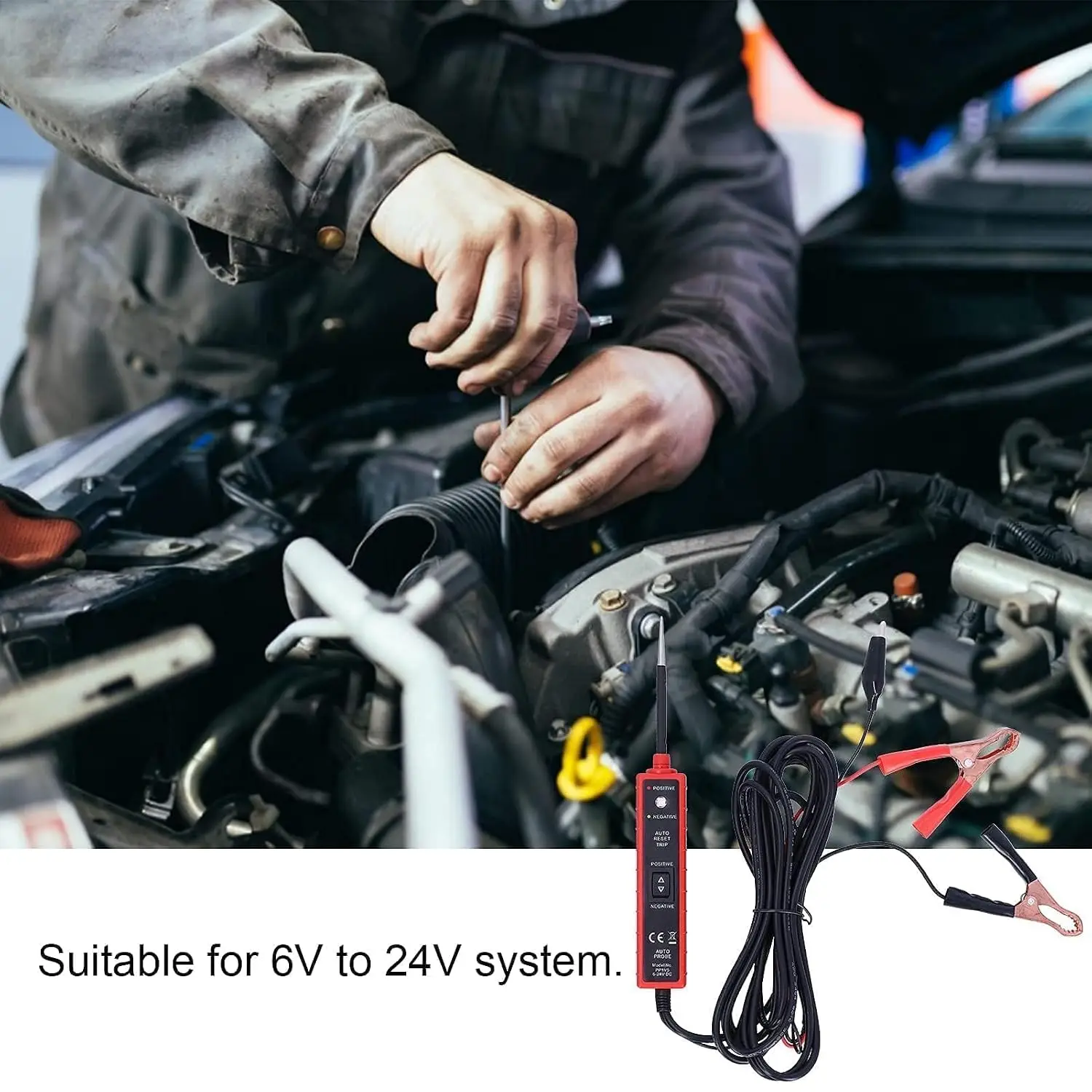 Automotive Electrical System Tester DC 6-24V Circuit Probe Detector With LED Polarity Recognition Continuous Short Circuit Teste