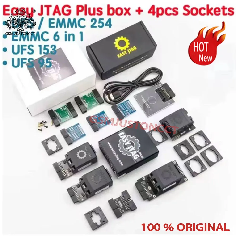 Easy JTAG Plus Box + 4pcs Sockets UFS /EMMC 254 EMMC 6 in 1 UFS 153.UFS 95.