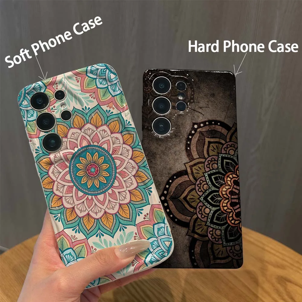 Art Mandala Pattern For Samsung Galaxy S26 S25 S24 S23 S22 S21 M11 M12 F12 M40S FE Plus Ultra Hard Phone Case Cover