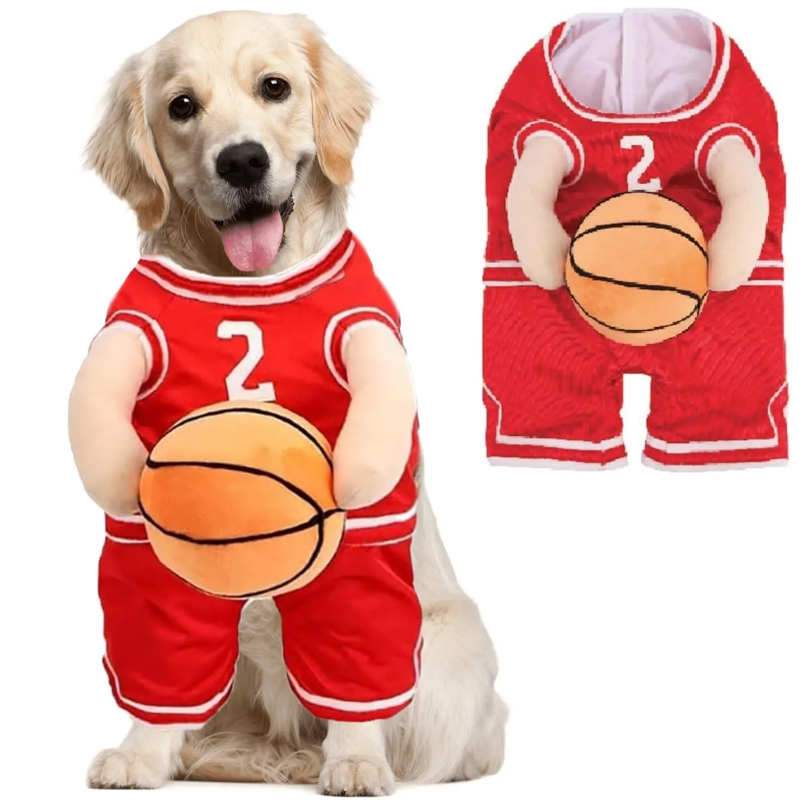 Hondenkostuum met basketbal Rugbybal Huisdier Cosplay Outfit Aankleden Sport Ademend huisdierkostuum Huisdierkostuum voor kleine grote honden