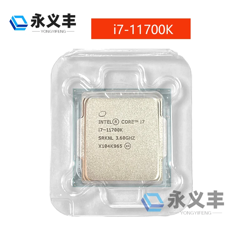 Intel New Core i7-11700K i7 11700K i711700K CPU 3.6GHz Octa-core 16-thread CPU processor L3=16M 125W LGA 1200 DDR4 Processador