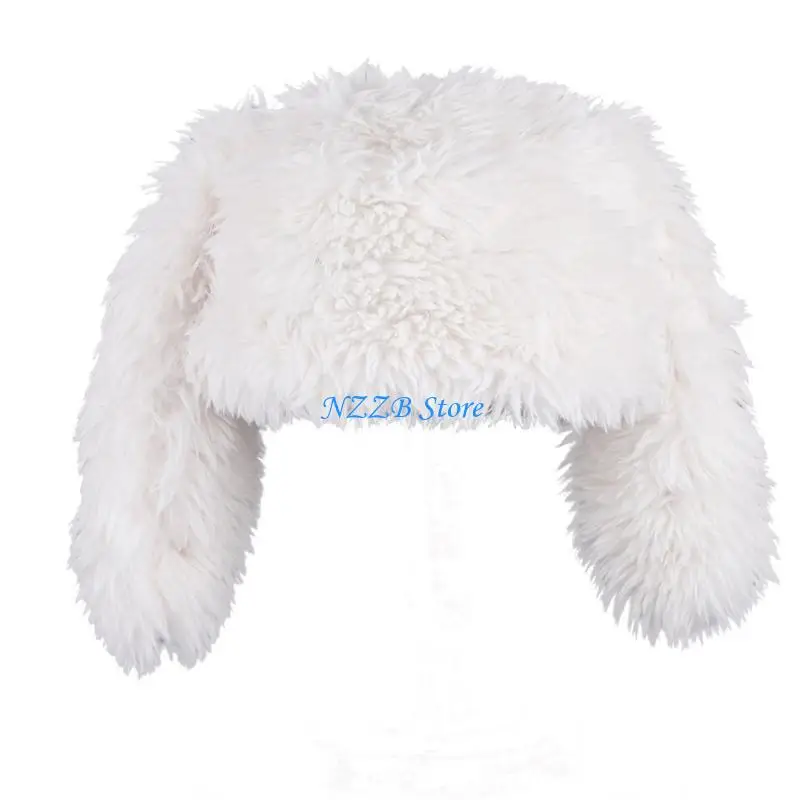 

T21F Winter Oversized Hat for Girls Winter Long Ears Hat Rabbit Warm Birthday Gifts