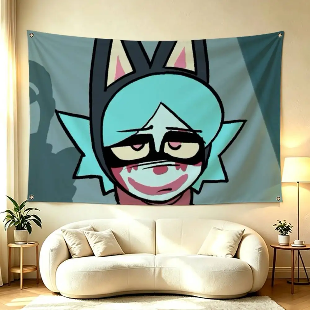 P-Psychocuties-U-Ushka Flags for Bedrooms Home Decor Items Outdoor Decors Garage Decoration