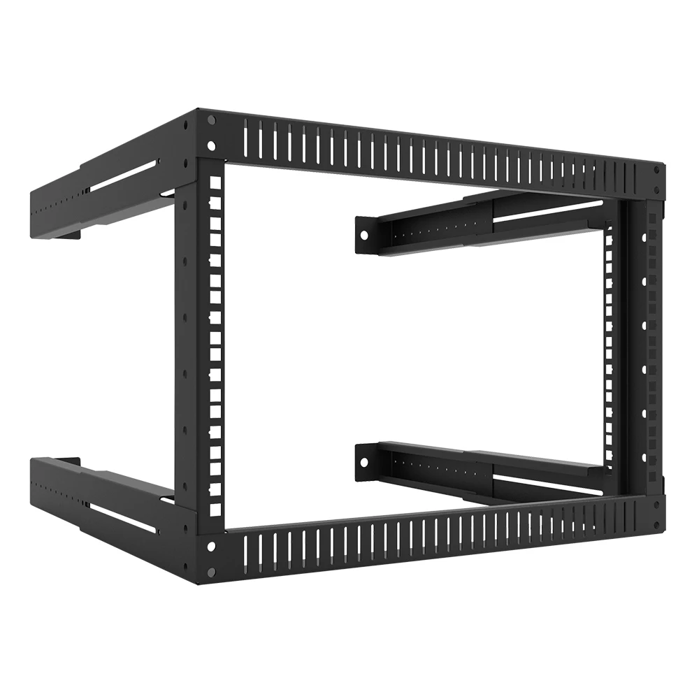 Soporte de montaje en pared, gestión de cables de datos usados con rieles ajustables