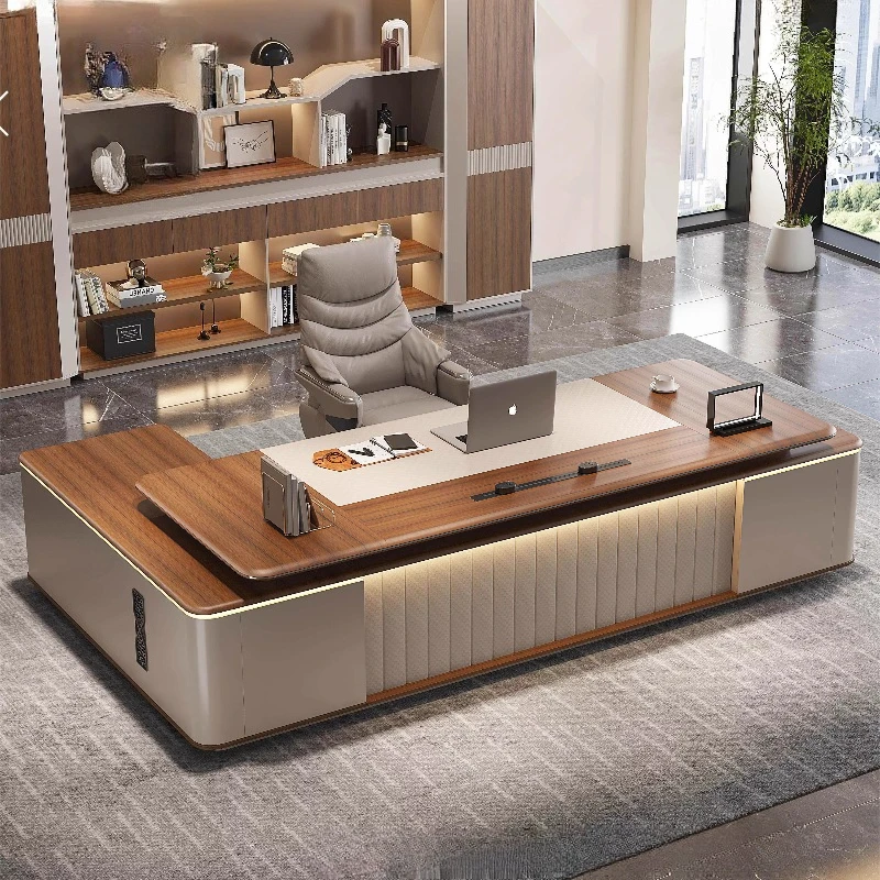 Modern Storage Drawers Accessories Desks Filing Cabinets Escritorio Home Furniture Light Luxury Boss Table Office Chair Simple