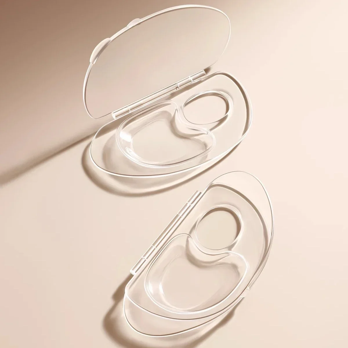 ชุดอุปกรณ์ผสมครีม ไม้พาย แท่งผสม ถาดเก็บอุปกรณ์เครื่องสำอาง พาเลทรองพื้นแบบพับได้ อุปกรณ์แต่งหน้าอะคริลิค