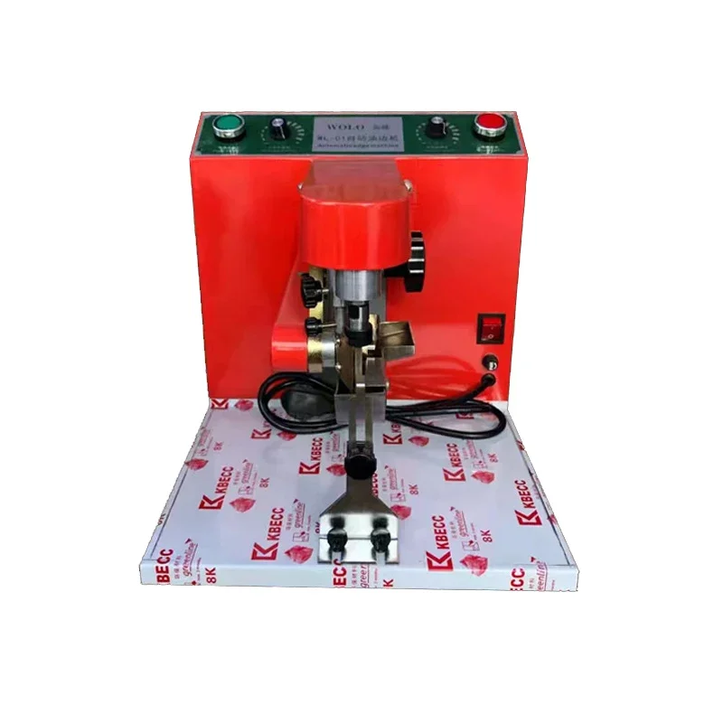 Speed-adjusting Unilateral Oiling Machine 220V Leather Goods Leather Bags Belt Oiling Machine Semi-automatic Oiling Machine