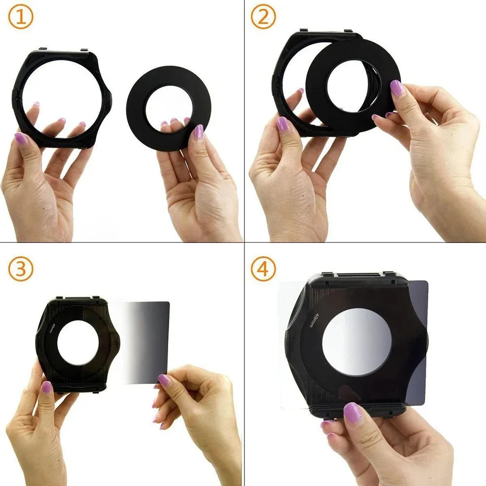 Walkingway Polarizing Filter Cokin P Series Filter Holder ND 2 4 8 16 Square Gradient Filter Camera Hood Adapter Rings for DSLR