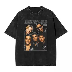 Backstreet Boys 1990S Washed T Shirt Man Aesthetic Simple T-Shirts Beach O Neck Cute Tees Printed Oversized Tops