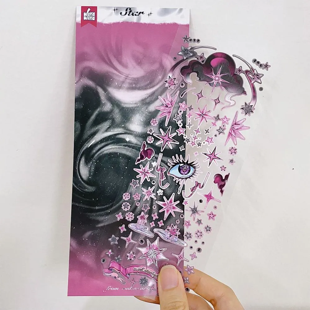 1Pc Butterfly Decorative Stickers Scrapbook Stationery Flakes Idol Card Deco Stickers For Arts Diy Crafts Album Journal