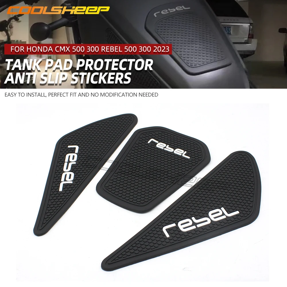 Motocycle Fuel Tank Pad For Honda CMX 500 300 REBEL 500 300 2019-2023 Anti Slip Stickers Side Gas Knee Grip Traction Protection