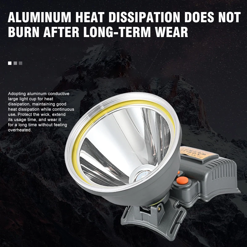 

500W Aluminum LED Headlamp Rechargeable Flashlight Waterproof Head Lamp Bright Head Light For Outdoor Hunting Hiking Camping