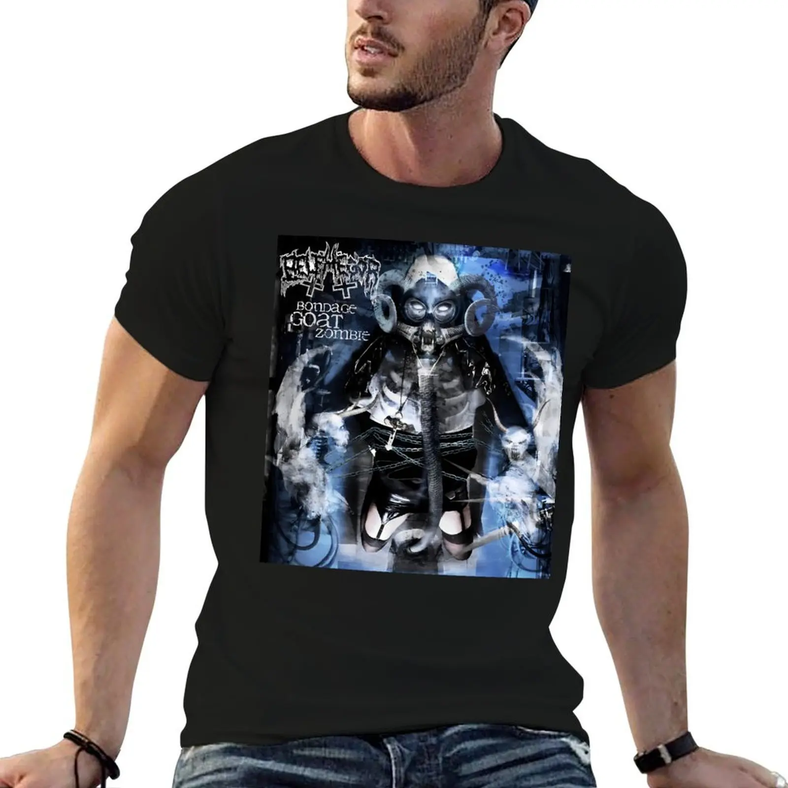 

BONDAGE GOAT, ZOMBIE - Black Metal T-Shirt anime tshirt cotton t shirt pack man t shirt summer T-shirt