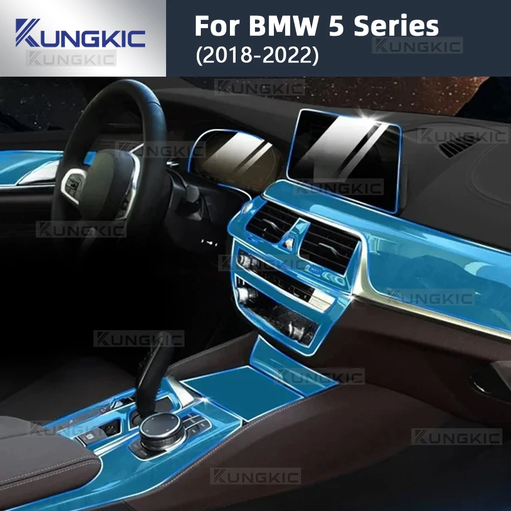 لسيارات BMW 5 Series G30 G31 2018-2022 علبة التروس لوحة الملاحة السيارات الداخلية شاشة طبقة رقيقة واقية بولي TPU المضادة للخدش ملصق
