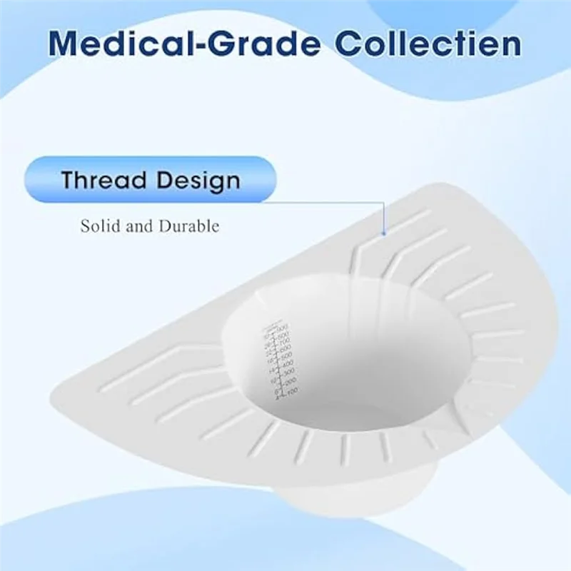 【B89E】Toilet Hats For Urine Collection, Universal 6 Pack 30 Oz/900 Cc Pee Urinal Sample Cup Container Set