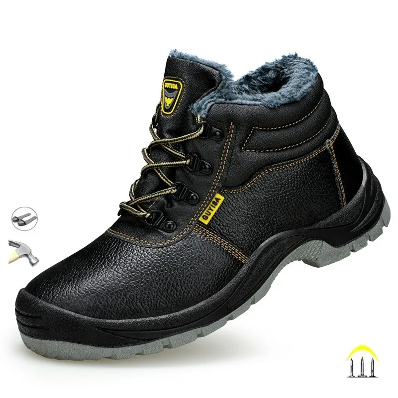 

Autumn And Winter Men's Waterproof Leather Puncture Resistant Steel Baotou Wear-Resistant Safety Work Protective Shoes