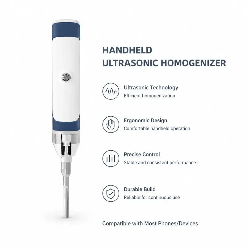 Lab 30KHz Ultrasonic Homogenizer Emulsifier Disruptor, Titanium Alloy Sonicator Probe Vibration Bar Mixer Processor