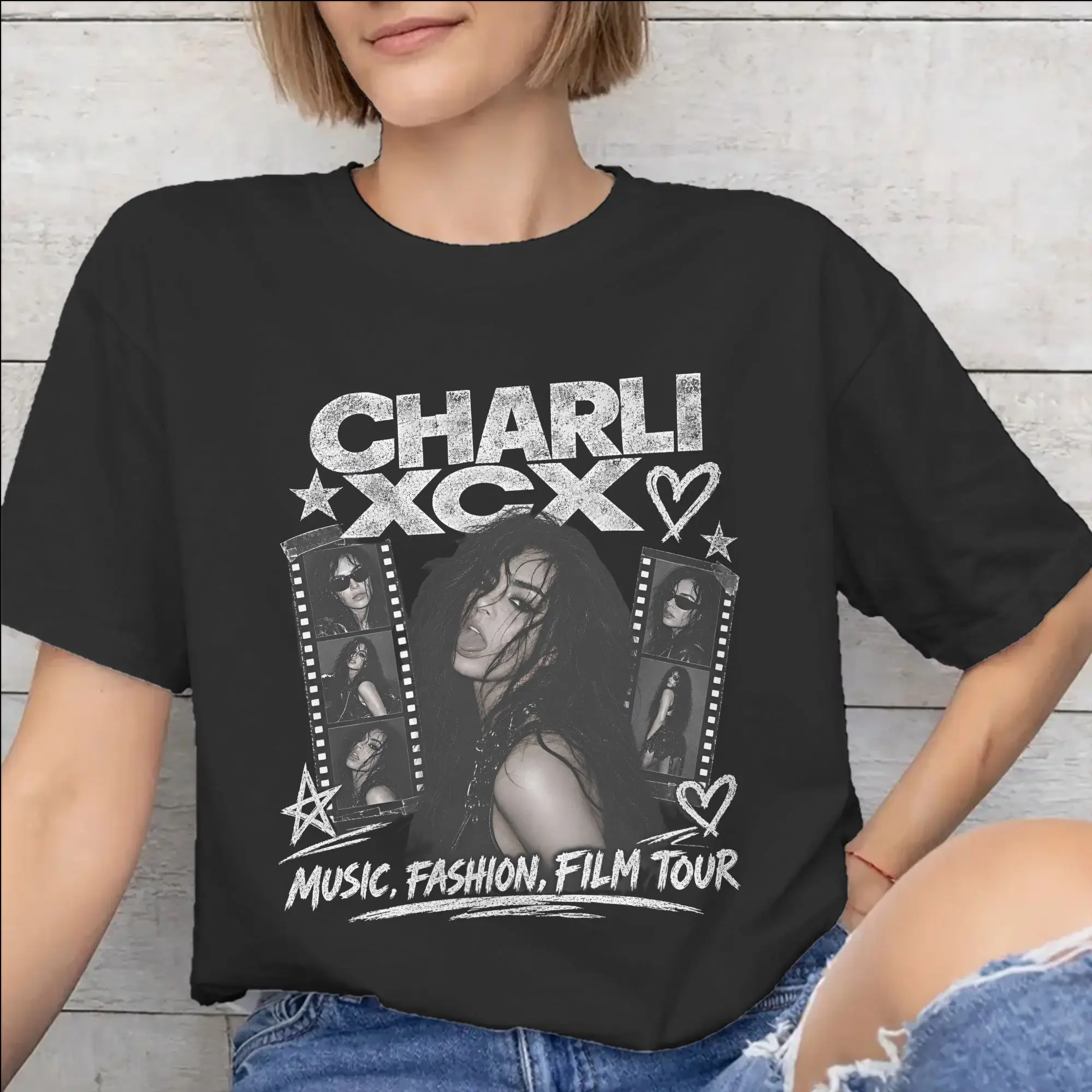 Charli XCX 2026 Music Fashion Film Tour  Tee Shirt for Men Women Gift T Shirts  Cotton Clothing