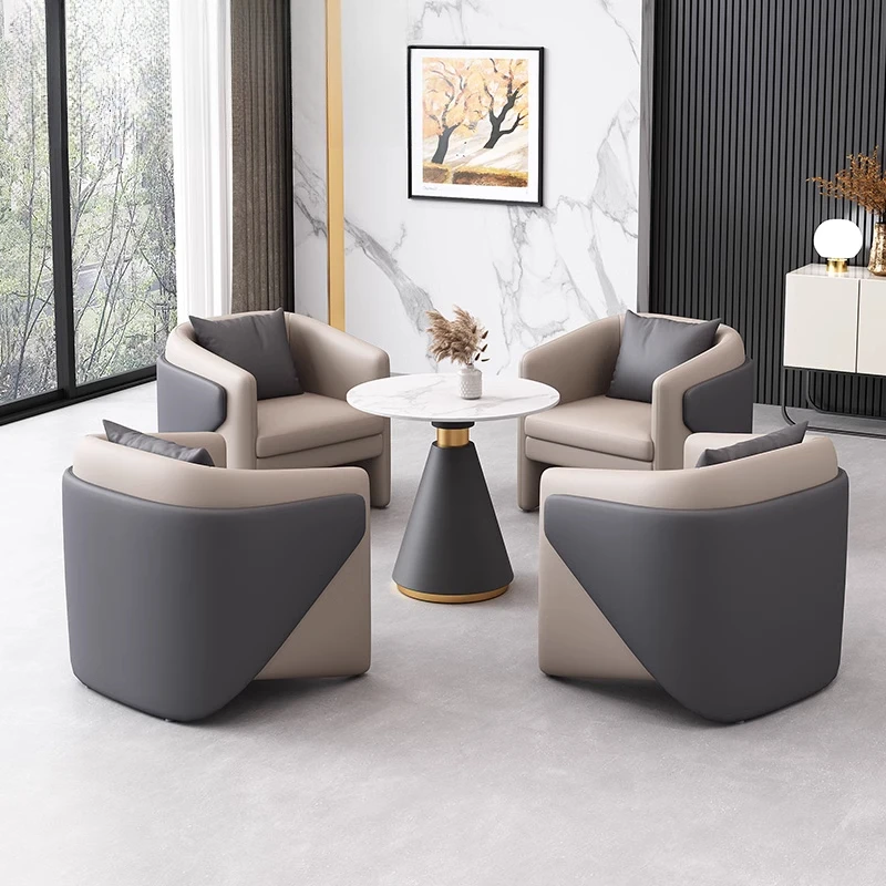 Negotiate table and chair combination lounge area Light luxury modern lounge area Reception table