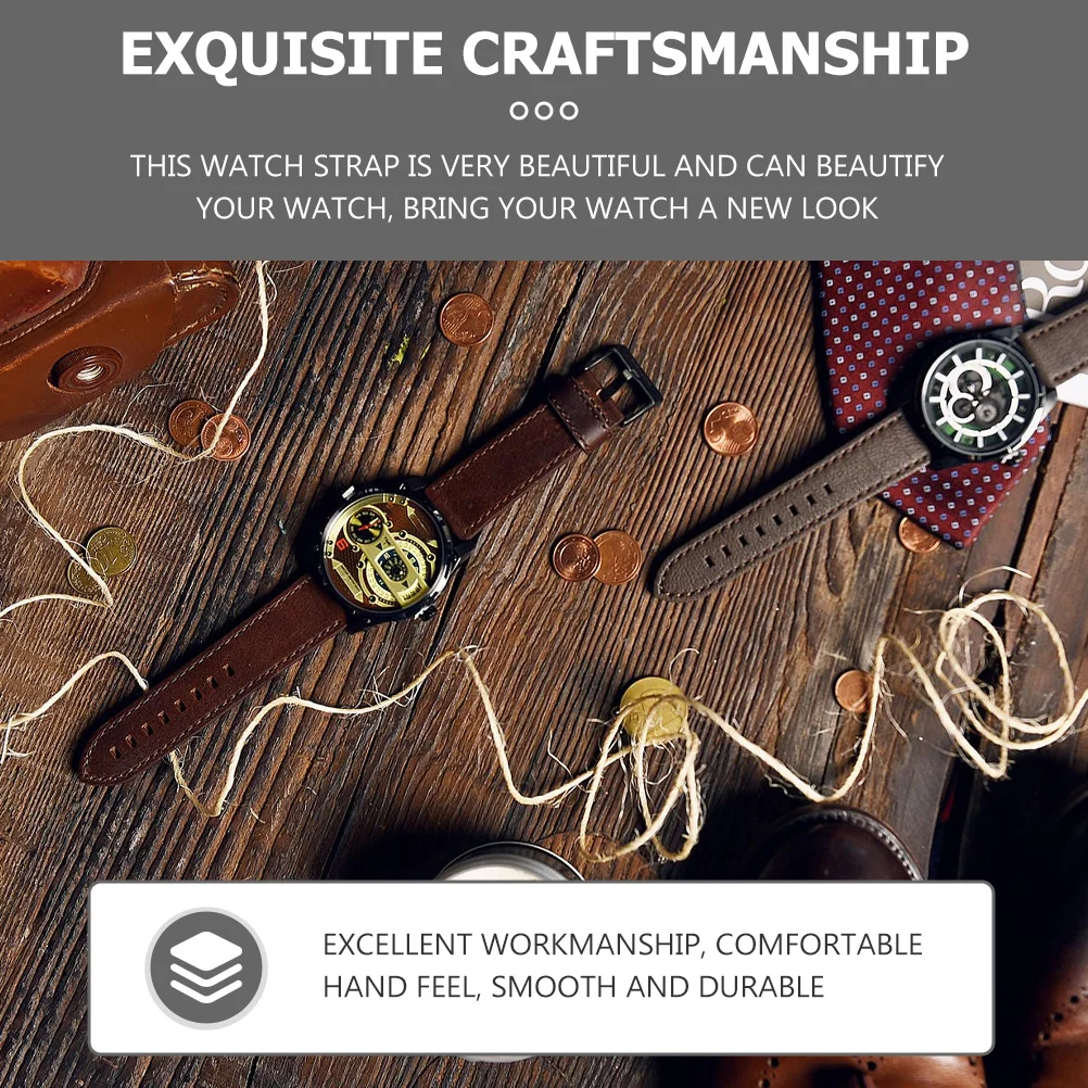 

Cowhide Wide Bracelet Strap Durable Replacement Band Comfortable Wristband Accessories Wide Bracelet Wristband