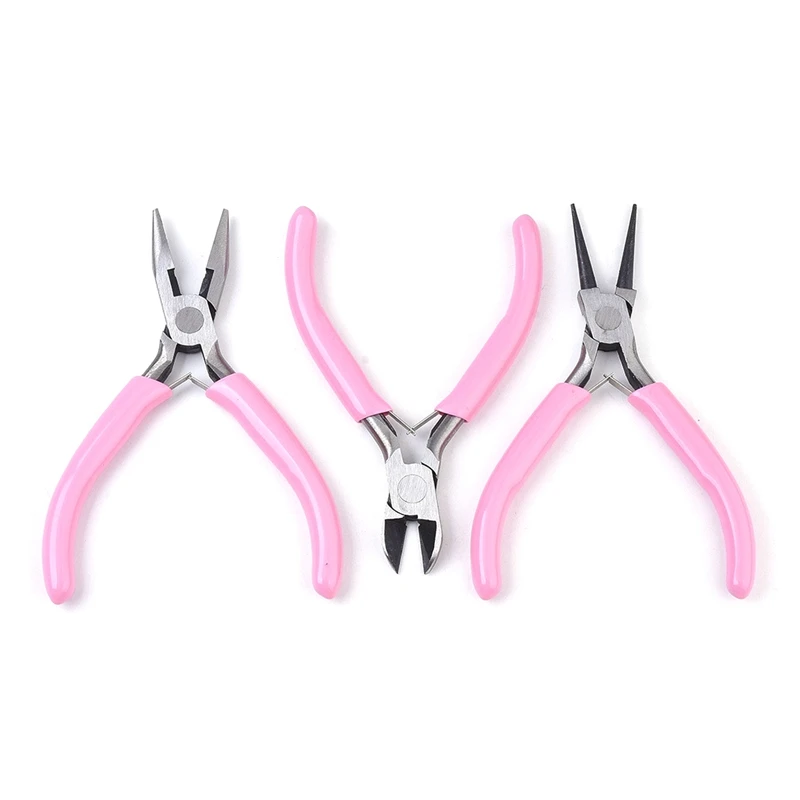 Jewelry Pliers Sets DIY Jewelry Tools Kit For Jewelry Making DIY Round Nose Plier Wire Cutter Plier Side Cutting Plier