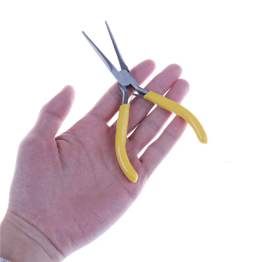 Multi Functional Mini Long Needle Nose Precision Pliers Modeling Jewellery Wire Work Small Plier Cutting 5 inch Hand Tool Yellow